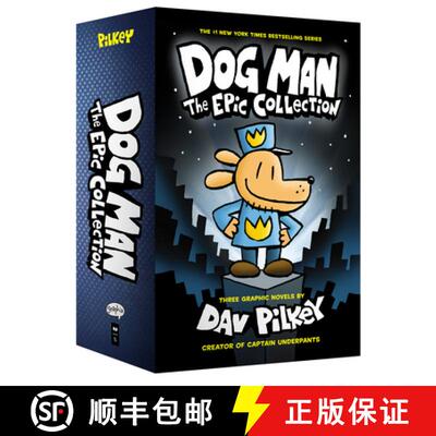 【3-4周达】Dog Man: The Epic Collection: From the Creator of Captain Underpants (Dog Man #1-3 Boxed Set) [9781338230642]
