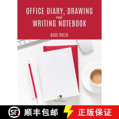 【3-4周达】Office Diary, Drawing and Writing Notebook Quad Ruled [9781541966253]