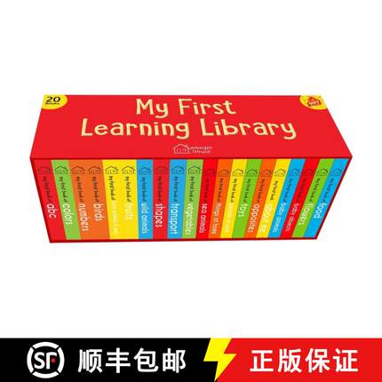 现货 儿童早教认知低幼启蒙单词纸板书 My First Complete Learning Library: Boxset of 20 Board Books Gift... [9789388369886]