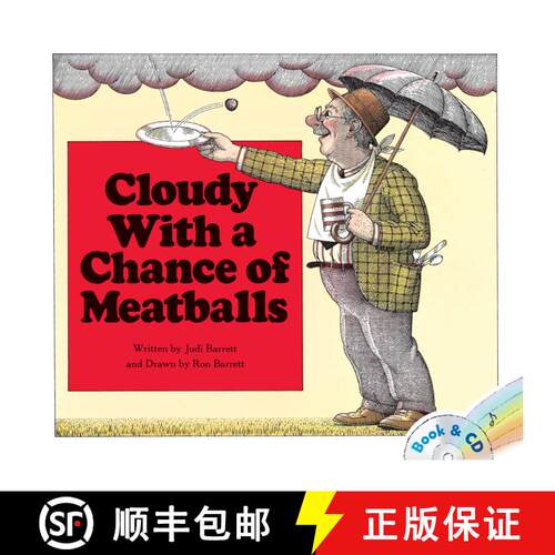 【3-4周达】Cloudy With a Chance of Meatballs: Book and CD (Book and CD) [9781442443372]
