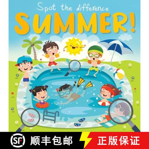 【3-4周达】Spot the Difference - Summer Time!: A Fun Search and Solve Book For Ages 3+ [9781914047596]