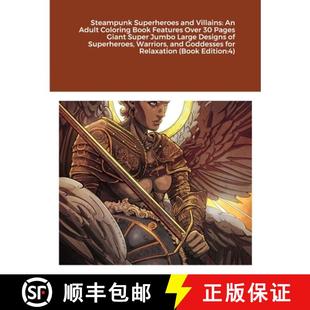 Adult Coloring Book Superheroes Villains 9781667103549 Giant Su... Steampunk and Over Features Pages 4周达