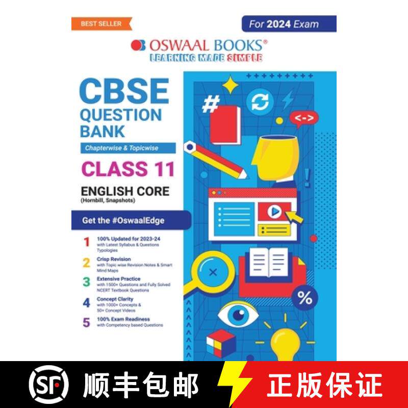 【3-4周达】Oswaal CBSE Chapterwise & Topicwise Question Bank Class 11 English Core Book (For 2023-24 ... [9789356349087]