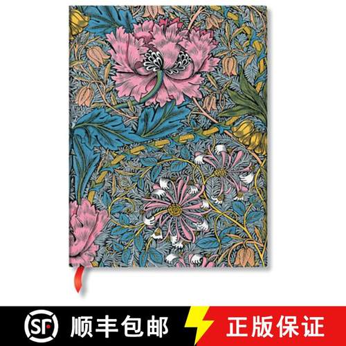 【3-4周达】Paperblanks Morris Pink Honeysuckle William Morris Hardcover Ultra Unlined Elastic Band Cl... [9781439793862]