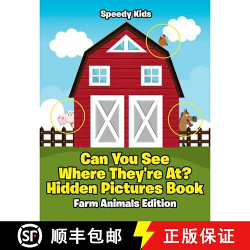 【3-4周达】Can You See Where They're At? Hidden Pictures Book : Farm Animals Edition [9781541933538]