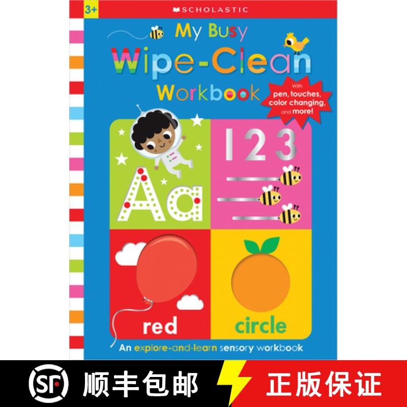 【3-4周达】My Busy Wipe-Clean Workbook: Scholastic Early Learners (Busy Book) [9781546123545]
