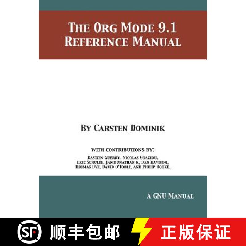 【3-4周达】The Org Mode 9.1 Reference Manual [9781680921656]