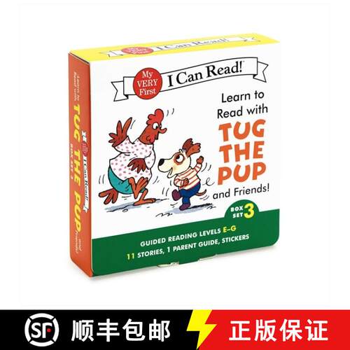 【3-4周达】Learn to Read with Tug the Pup and Friends! Box Set 3: A Box of 11 stories, 1 parent guide... [9780062266934]