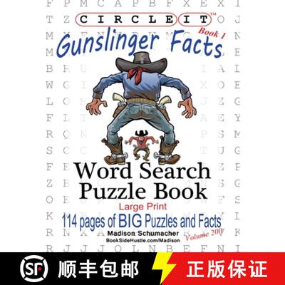 【3-4周达】Circle It, Gunslinger Facts, Book 1, Word Search, Puzzle Book [9781945512117]