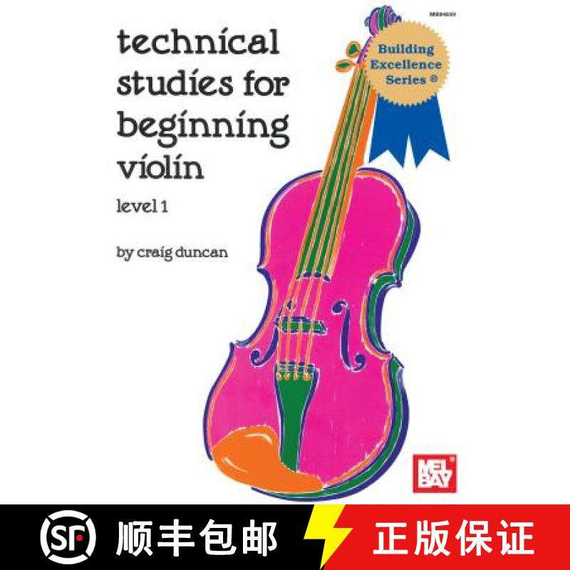 预订 Technical Studies for Beginning Violin Lesson 1 [9781562221645]