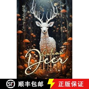 Grayscale Autumn for 预订 Fall 9781965017333 Coloring Coloring... Deer Book Forest Adults