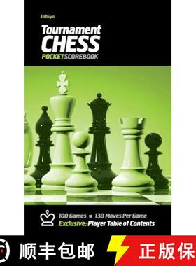 预订 Tabiya Tournament Chess Pocket Scorebook: Cover Style: Black with Green Graphic [9780985644260]