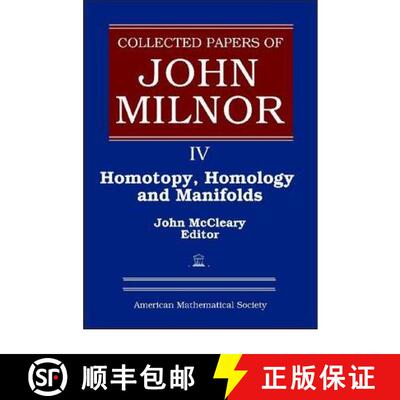 【3-4周达】精装 Collected Papers of John Milnor, Volume IV – Homotopy, Homology and Manifolds [9780821844755]
