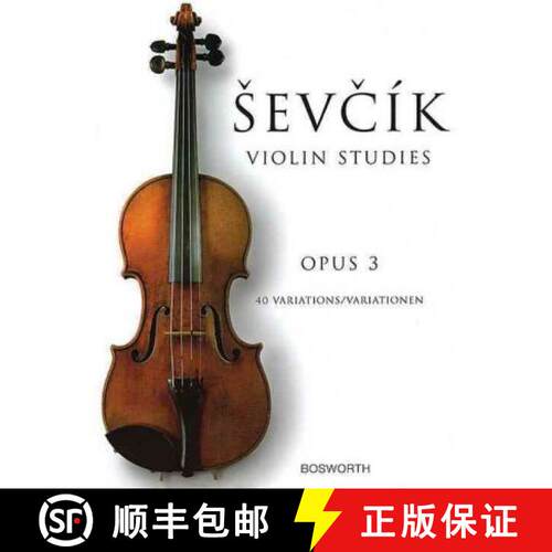 【3-4周达】Sevcik Violin Studies - 40 Variations Opus 3 Right-Hand Violin Technique Studies for Strin... [9780711998391]