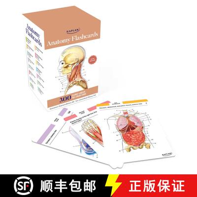 【3-4周达】Anatomy Flashcards: 300 Flashcards with Anatomically Precise Drawings and Exhaustive Descr... [9781506289717]