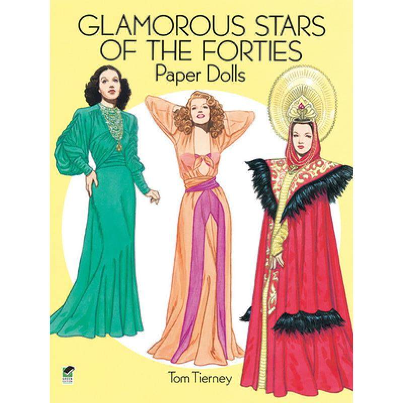 预订 glamorous stars of the forties paper dolls [9780486280189]