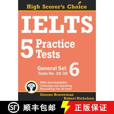 【3-4周达】IELTS 5 Practice Tests, General Set 6: Tests No. 26-30 [9780648000099]