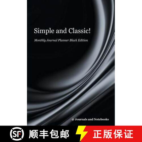 【3-4周达】Simple and Classic! Monthly Journal Planner Black Edition [9781683264309]