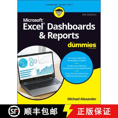 【3-4周达】Excel Dashboards & Reports For Dummies, 4th Editio n (4th Edition) [9781119844396]