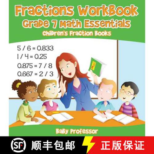 【3-4周达】Fractions Workbook Grade 7 Math Essentials: Children's Fraction Books [9781683264088]