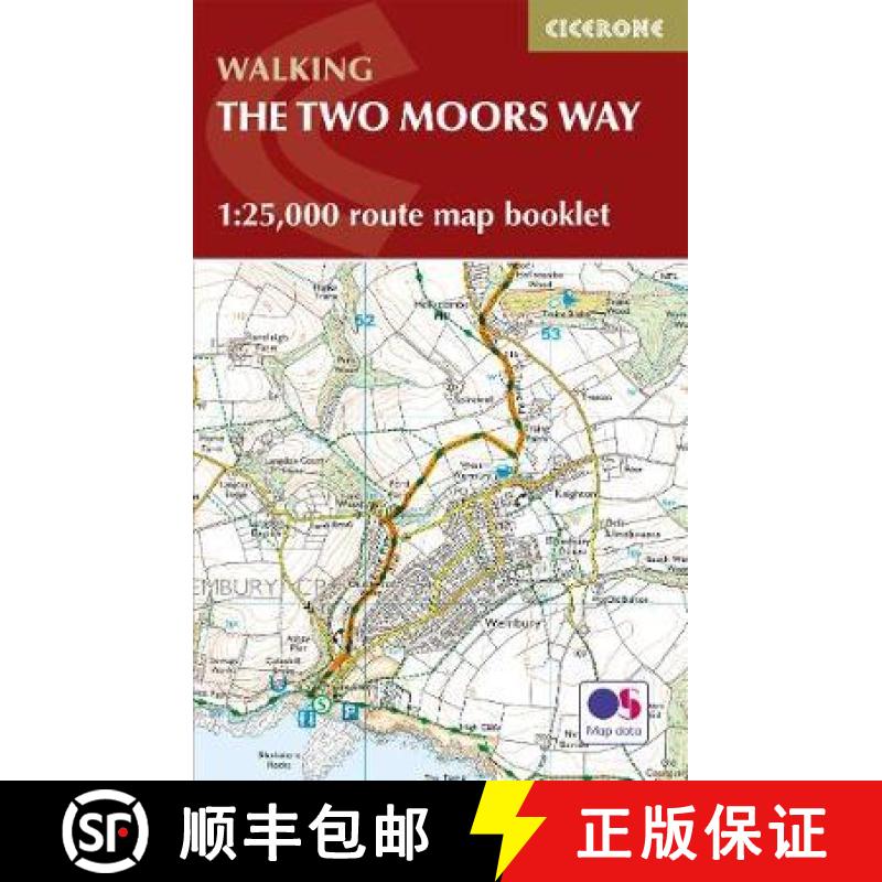 【2-3周达】Two Moors Way Map Booklet: 1:25,000 OS Route Mapping [9781786310071]