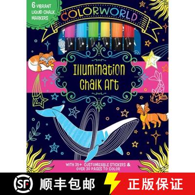 【3-4周达】ColorWorld: Illumination Chalk Art: Plus 35+ Glitter Stickers and Over 30 Pages to Color! [9781667201399]