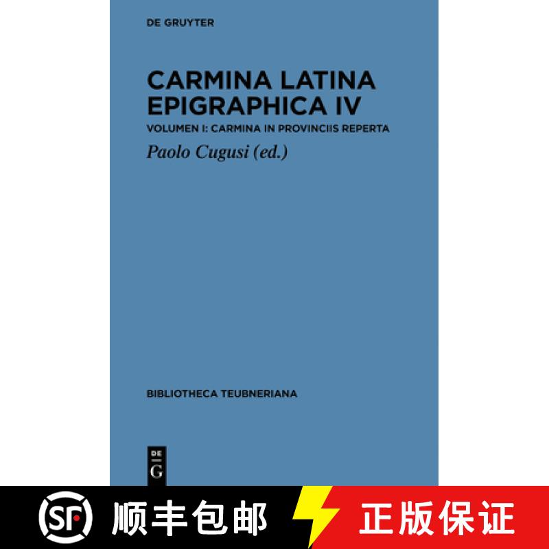 预订 Carmina Latina Epigraphica：post Buechelerianam collectionem editam reperta cognitacollegit, edi... [9783110636109]