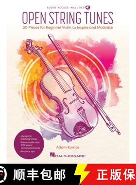 【3-4周达】Open String Tunes: 30 Pieces for Beginner Violin Book/Online Audio [9781705179642]