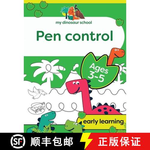 【3-4周达】My Dinosaur School Pen Control Age 3-5: Fun dinosaur tracing activity book [9781913467197]