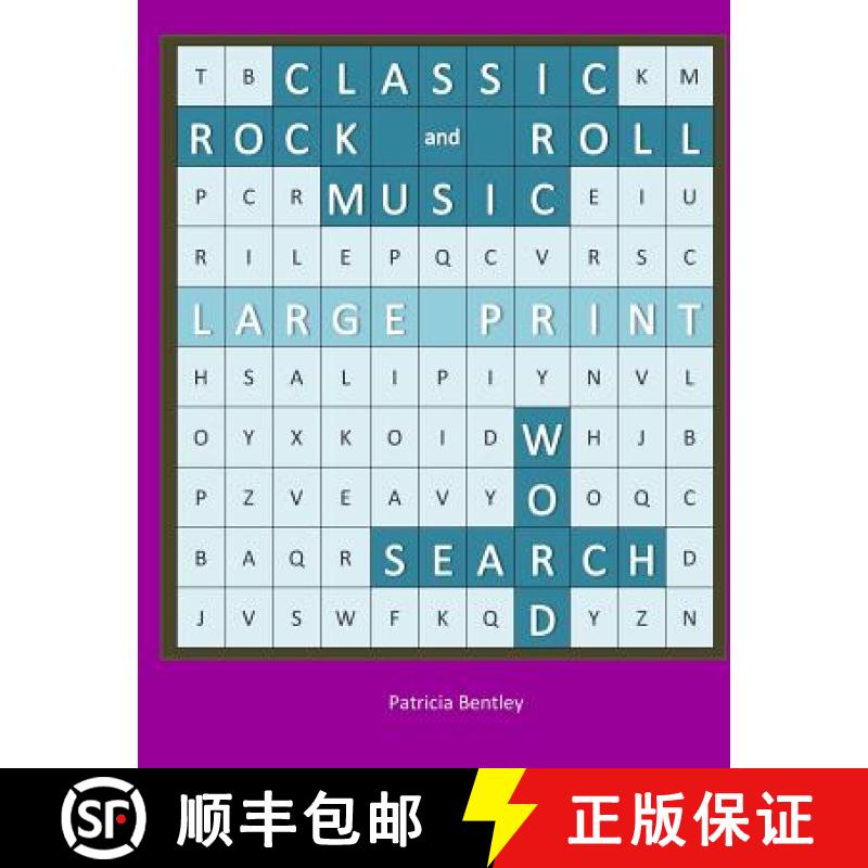 【3-4周达】Classic Rock and Roll Music Large Print Word Search [9780991662579]