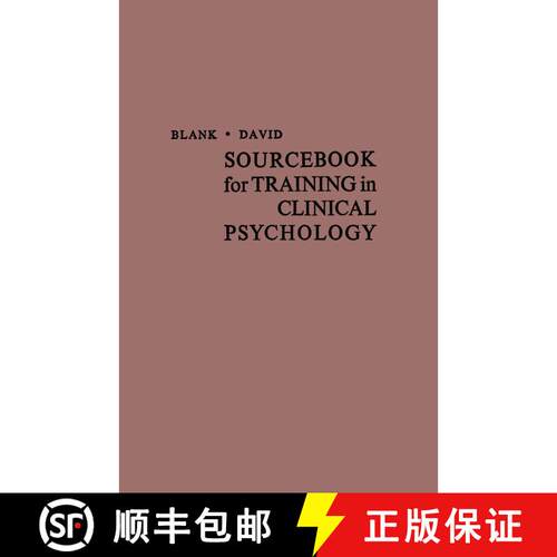 【3-4周达】Sourcebook for Training in Clinical Psychology [9783662394175]
