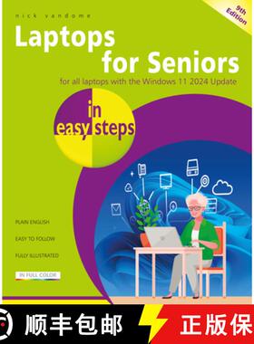 【3-4周达】Laptops for Seniors in Easy Steps, 9th Edition: Updated to Cover All Laptops with the Wind... [9781787910300]