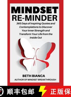 预订 Mindset Re-Minder: 365 Days of Inspiring Quotes and Contemplations to Discover Your Inner Streng... [9780692997017]