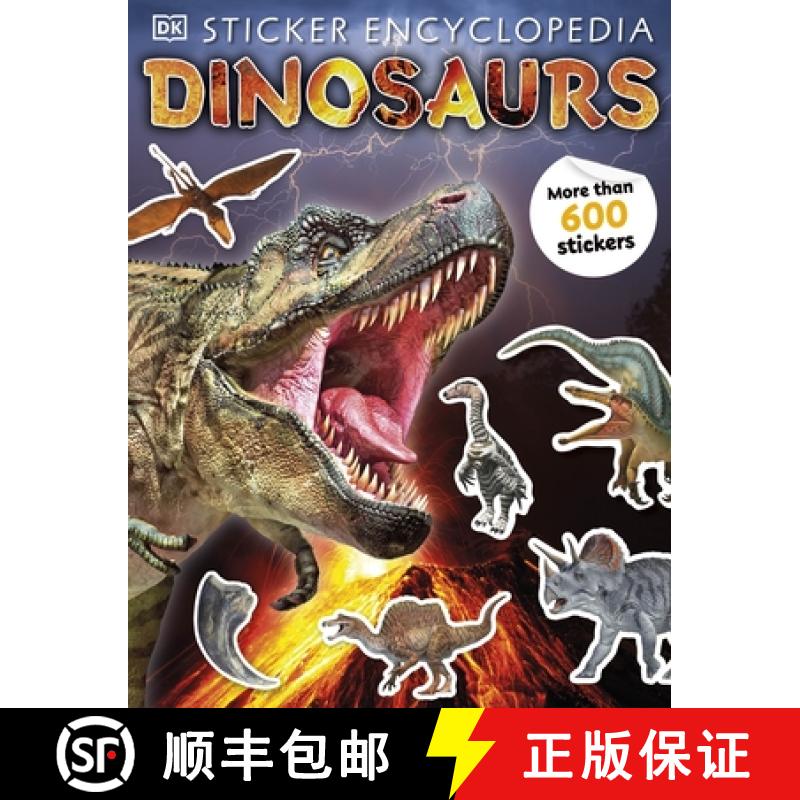 【3-4周达】Sticker Encyclopedia Dinosaurs : Includes more than 600 Stickers [9780241363256]