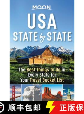 【3-4周达】Moon USA State by State (First Edition): The Best Things to Do in Every State for Your Tra... [9781640495975]
