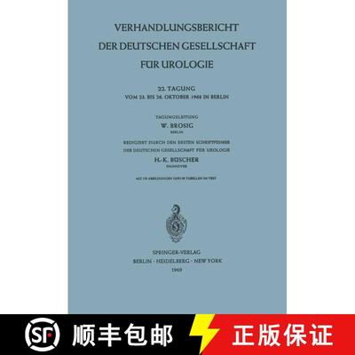 【3-4周达】Verhandlungsbericht der Deutschen Gesellschaft für Urologie: 22. Tagung vom 23. bis Oktob... [9783540047438]