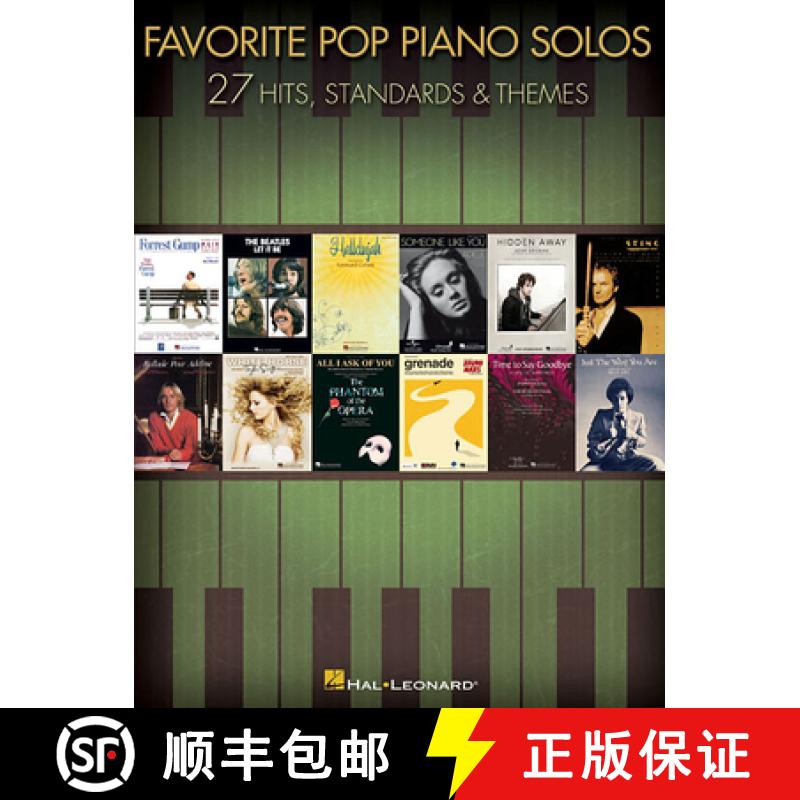 【2-3周达】Favorite Pop Piano Solos: 27 Hits, Standards & Themes [9781458418524]