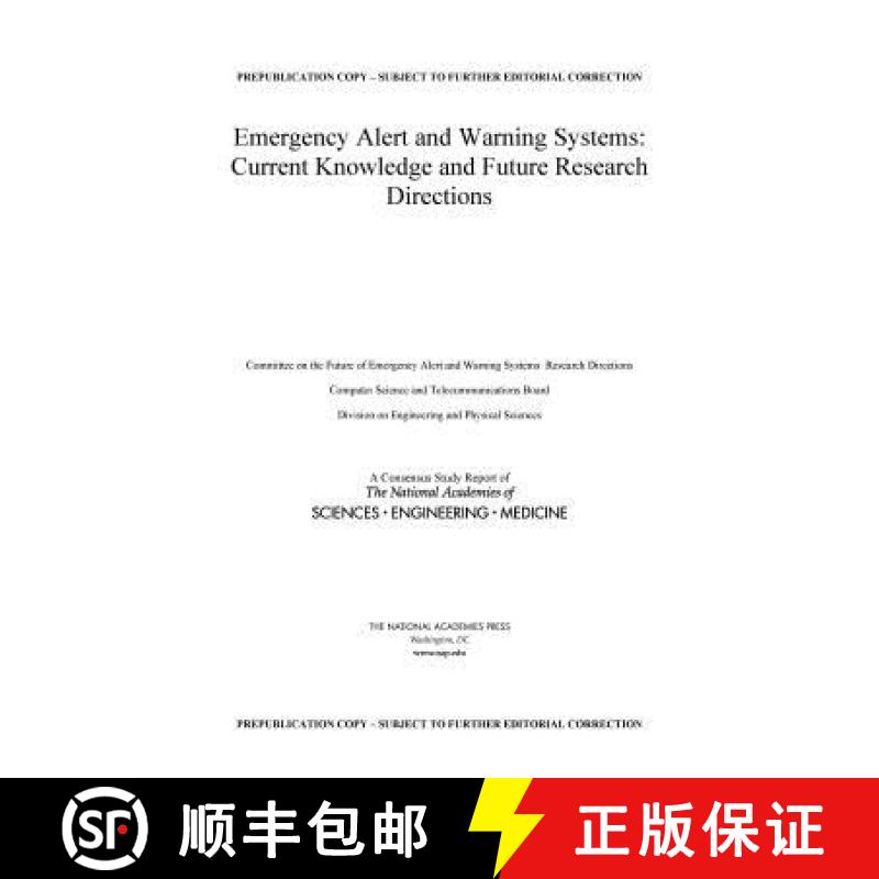 【3-4周达】Emergency Alert and Warning Systems: Current Knowledge and Future Research Directions [9780309467377]