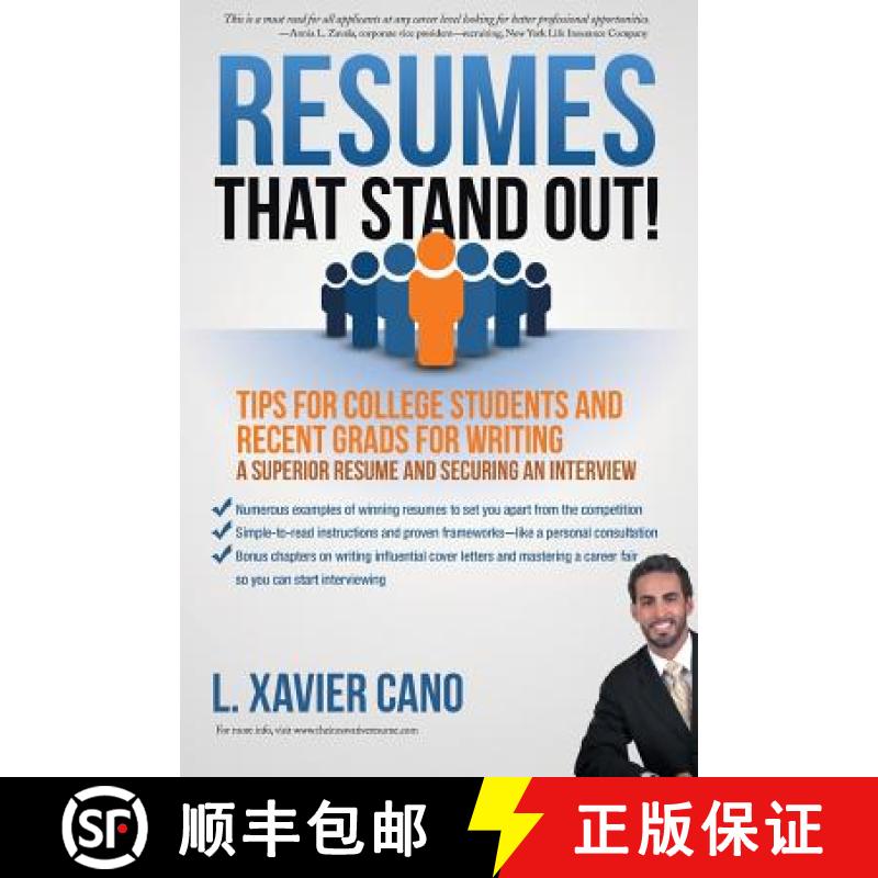 【4周达】Resumes That Stand Out!: Tips for College Students and Recent Grads for Writing a Superior R... [9780692224625]