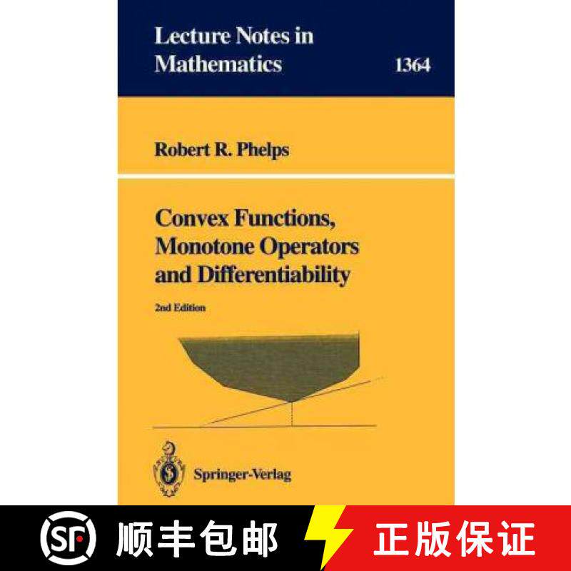 【3-4周达】Convex Functions, Monotone Operators and Differentiability [9783540567158]