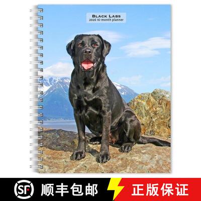 【3-4周达】Black Labrador Retrievers 2026 6 X 7.75 Inch Spiral-Bound Wire-O Weekly Engagement Planner... [9798330704231]