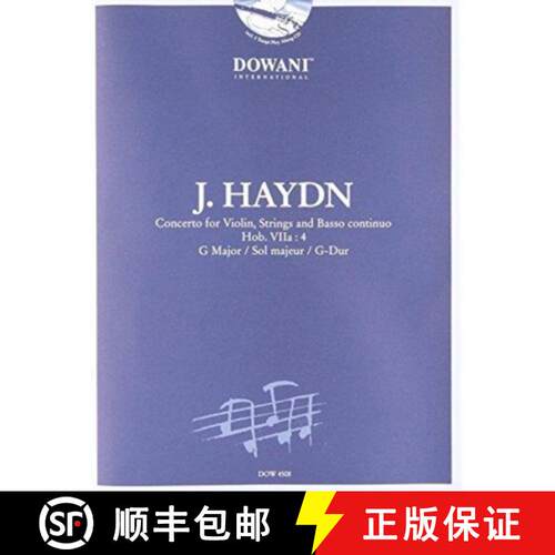 【3-4周达】Haydn: Concerto for Violin, Strings and Basso Continuo: In G Major, Hob. Viia:4 [9783905476736]