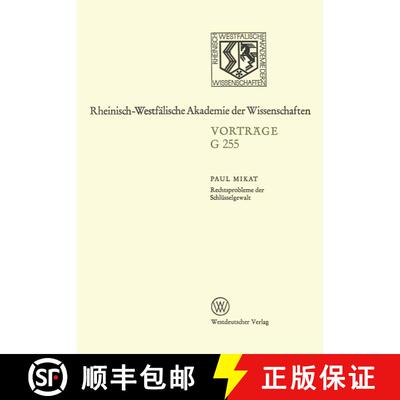 【3-4周达】Rechtsprobleme der Schlüsselgewalt : 229. Sitzung am 15. März 1978 in Düsseldorf [9783663018193]