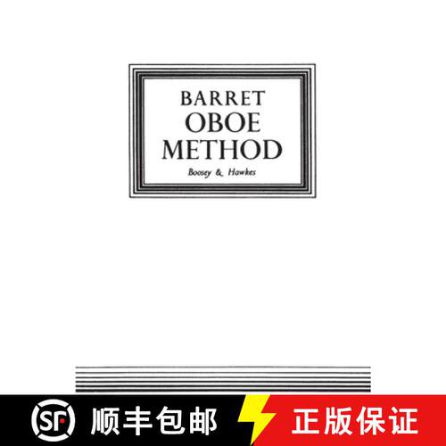【3-4周达】Apollon Barrett Oboe Method Original Edition Classical and Contemporary Studies for Oboe B... [9781617805370]