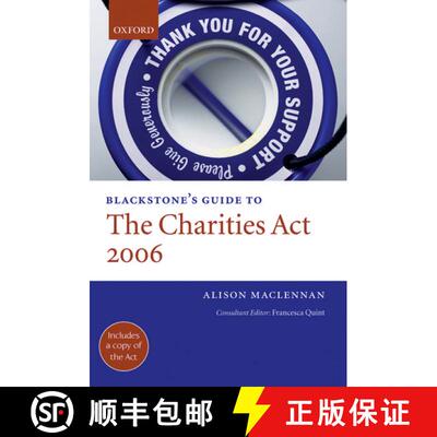 【3-4周达】Blackstone's Guide to the Charities Act 2006 [9780199214792]