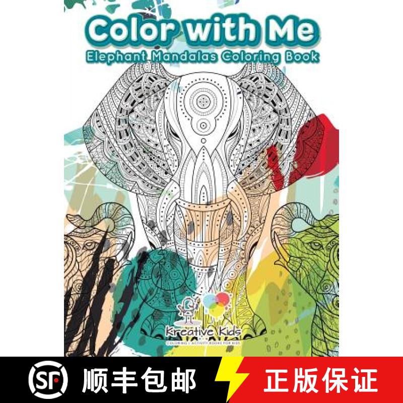 【2-3周达】Color With Me: Elephant Mandalas Coloring Book [9781683773139]