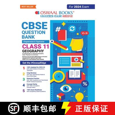 【3-4周达】Oswaal CBSE Class 11 Geography Question Bank (2024 Exam) [9789356349414]