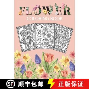Book 9781008905542 designs Flower Coloring bouquets with Adult flo... 预订 beautiful realistic floral