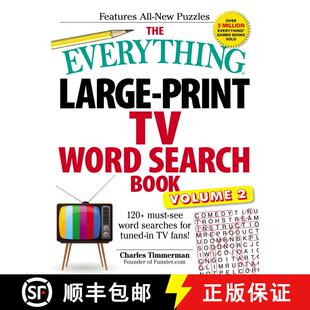 【3-4周达】The Everything Large-Print TV Word Search Book, Volume 2: 120+ Must-See Word Searches for ... [9781507206423]
