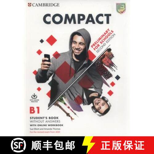 剑桥PET考试 学生书不带答案带网上练习册 Compact Preliminary for Schools Student's Book Without Answers... [9781316999905]